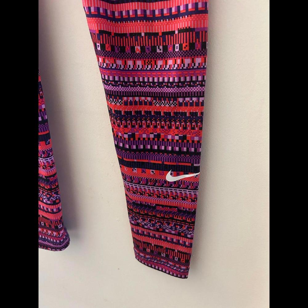 Nike Pro Dri-Fit Pink and Purple Patterned Leggings - Picture 3 of 5